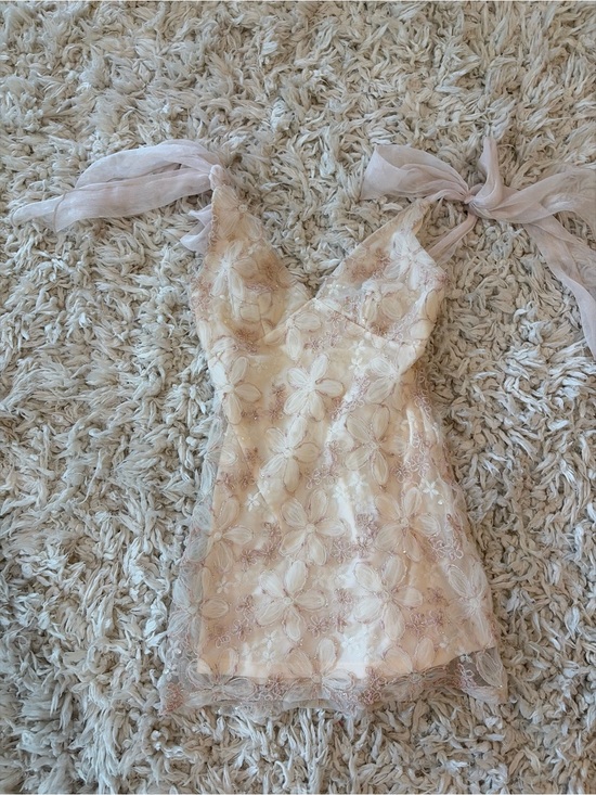 Lucy in the Sky Dresses & Skirts - Floral Lace Slip Dress in Blush Pink